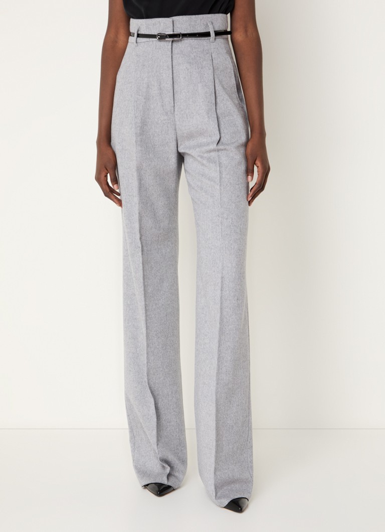 MaxMara Zac high-waist straight-fit virgin wool trousers with side pockets