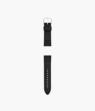 Fossil Band 24 mm Silikon schwarz
