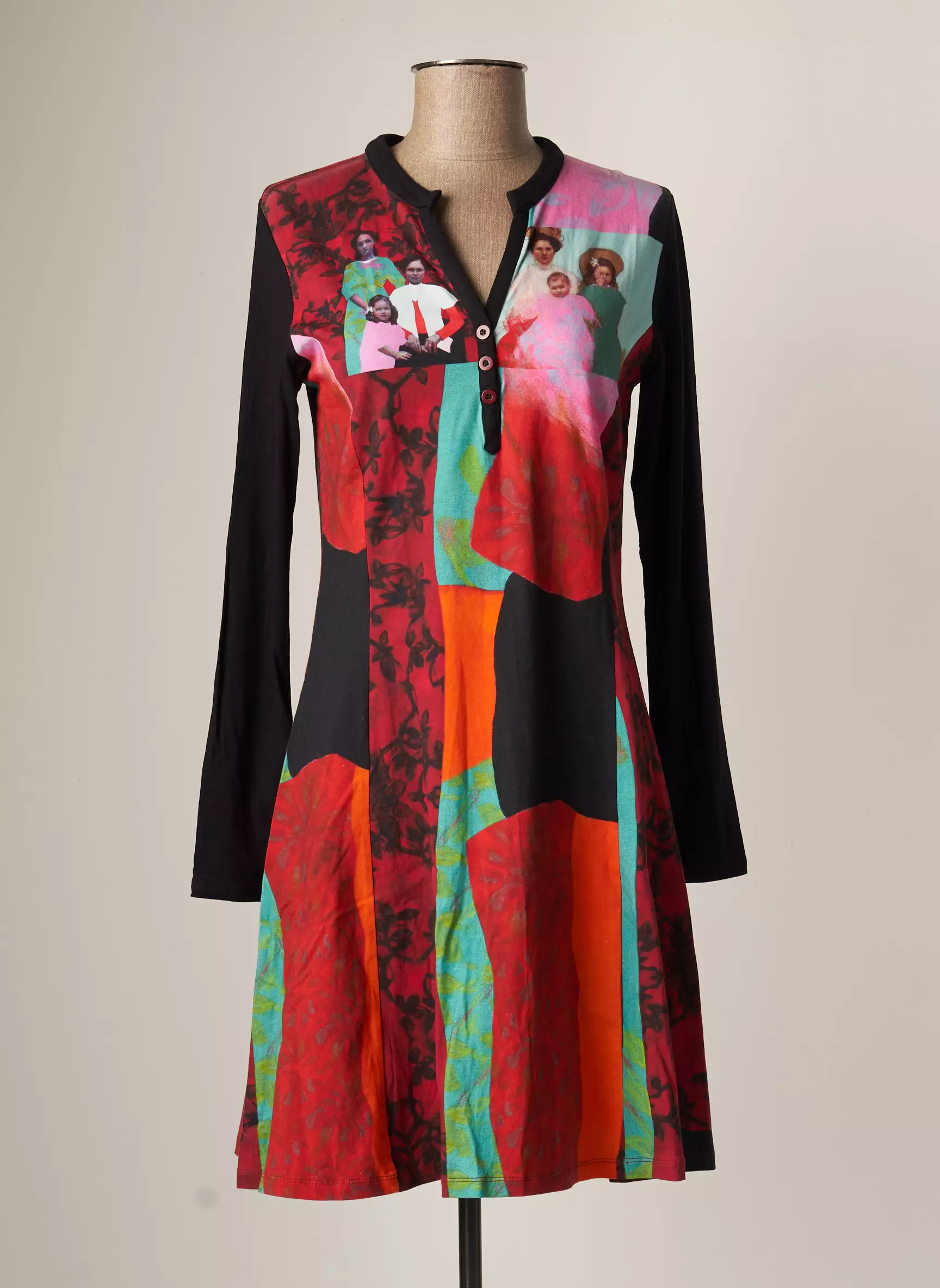 Aventures Des Toiles Robes Mi Longues Femme couleur rouge