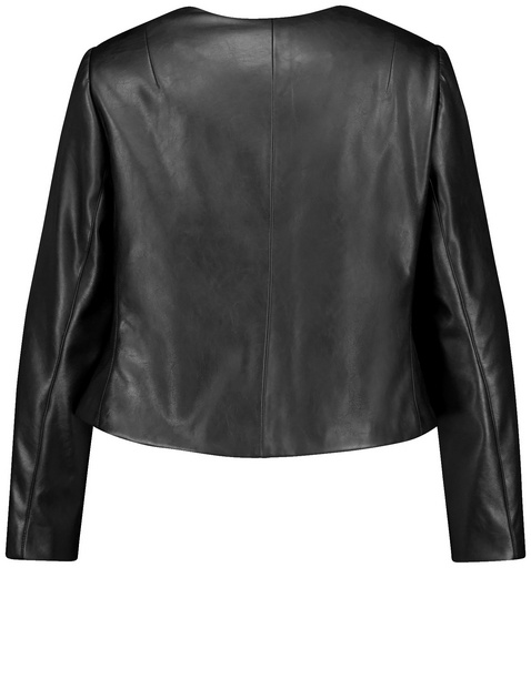 Blazerjacke mit Leder-Optik
