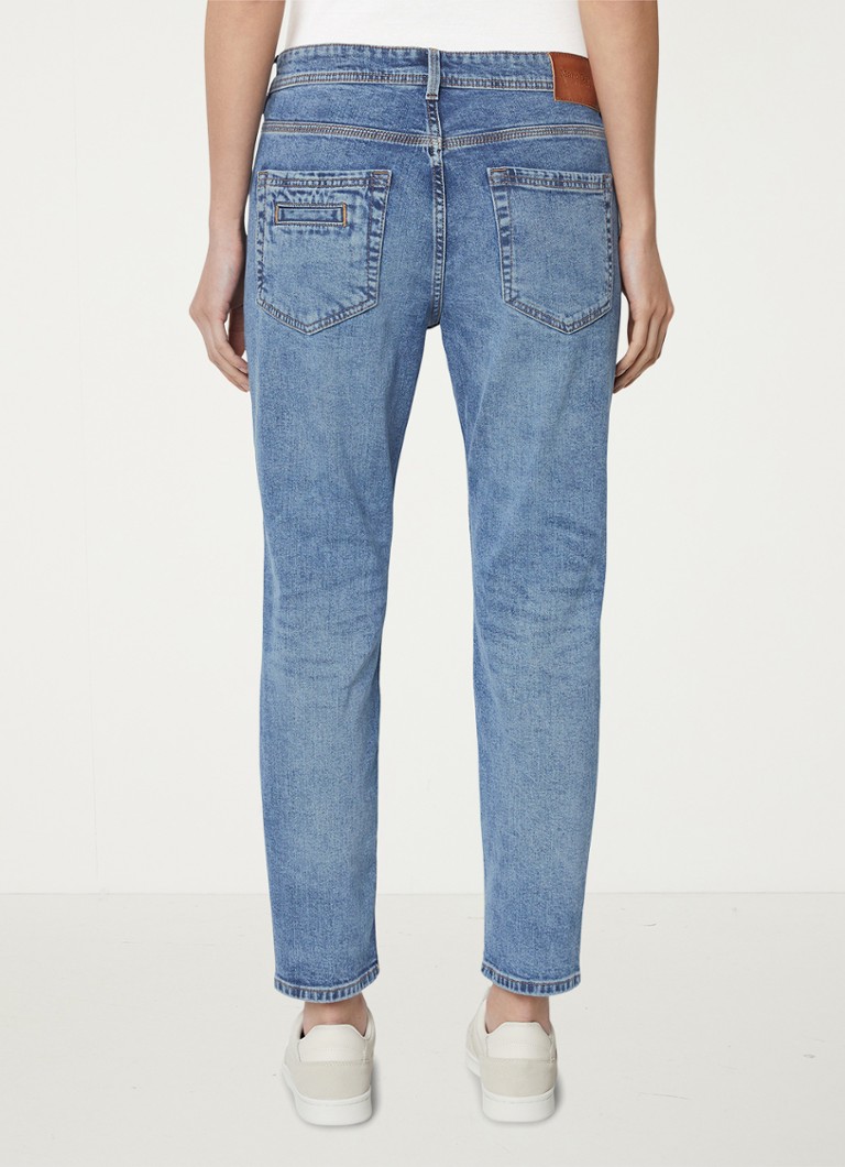 Blugi boyfriend Marc O'Polo din bumbac organic, talie medie, cu buzunare laterale