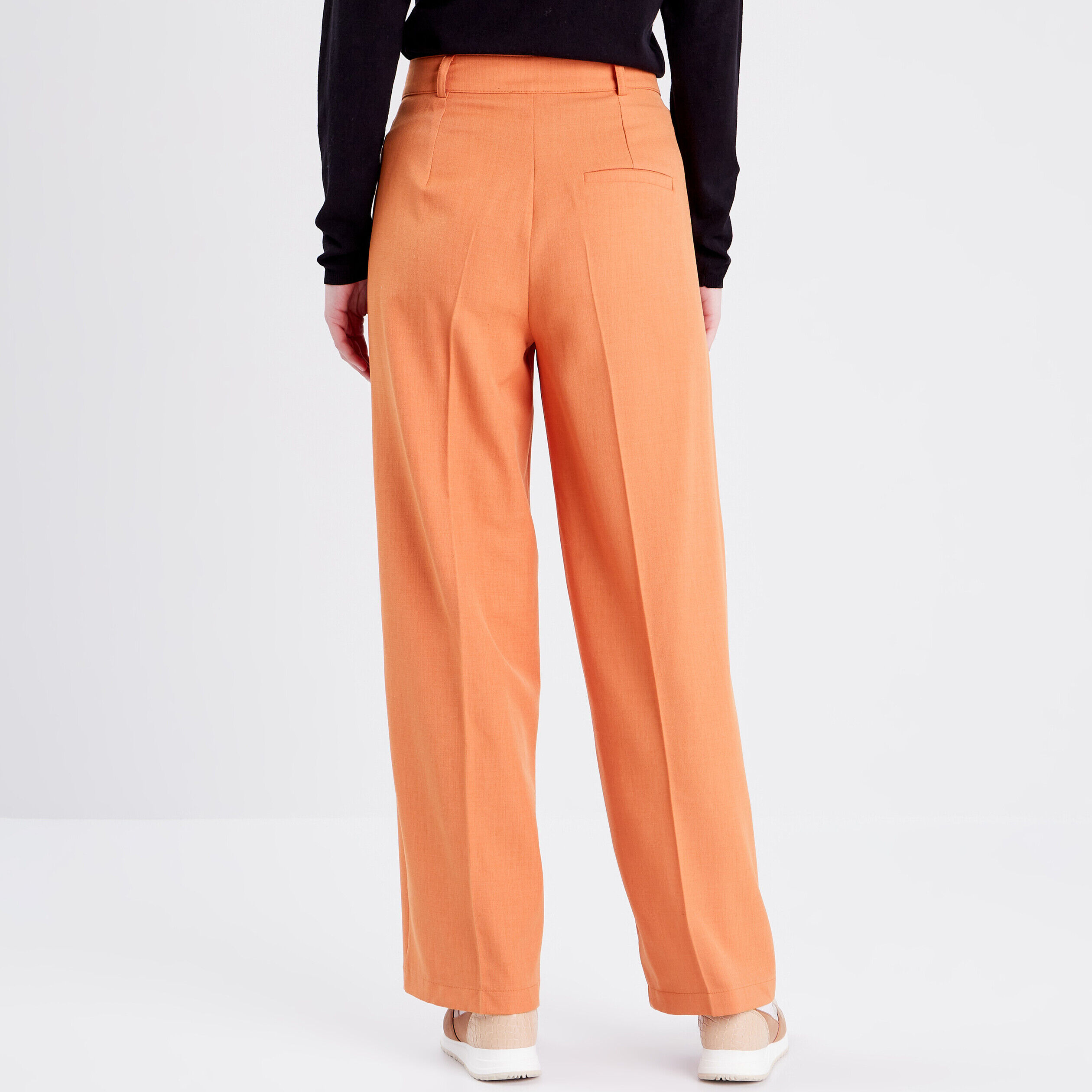 Pantalon city large orange femme | Cache Cache