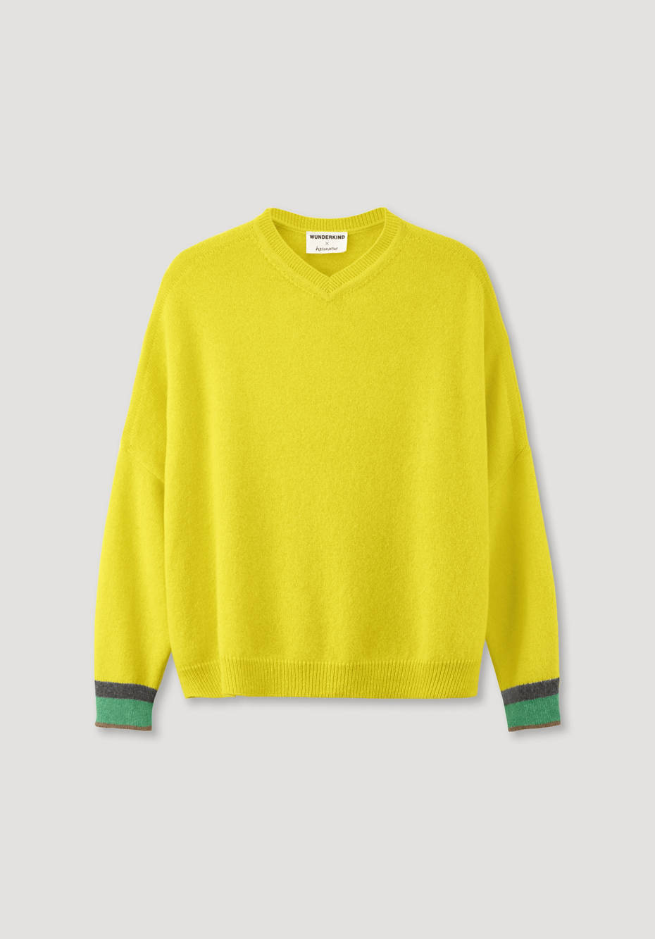 WUNDERKIND X HESSNATUR V-Pullover aus reinem Royal Alpaka