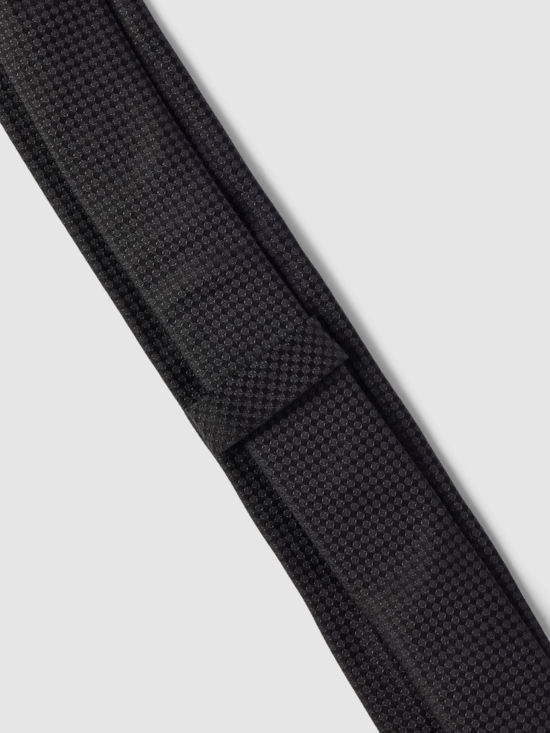 Krawatte aus Seide mit Allover-Muster (6 cm) in schwarz