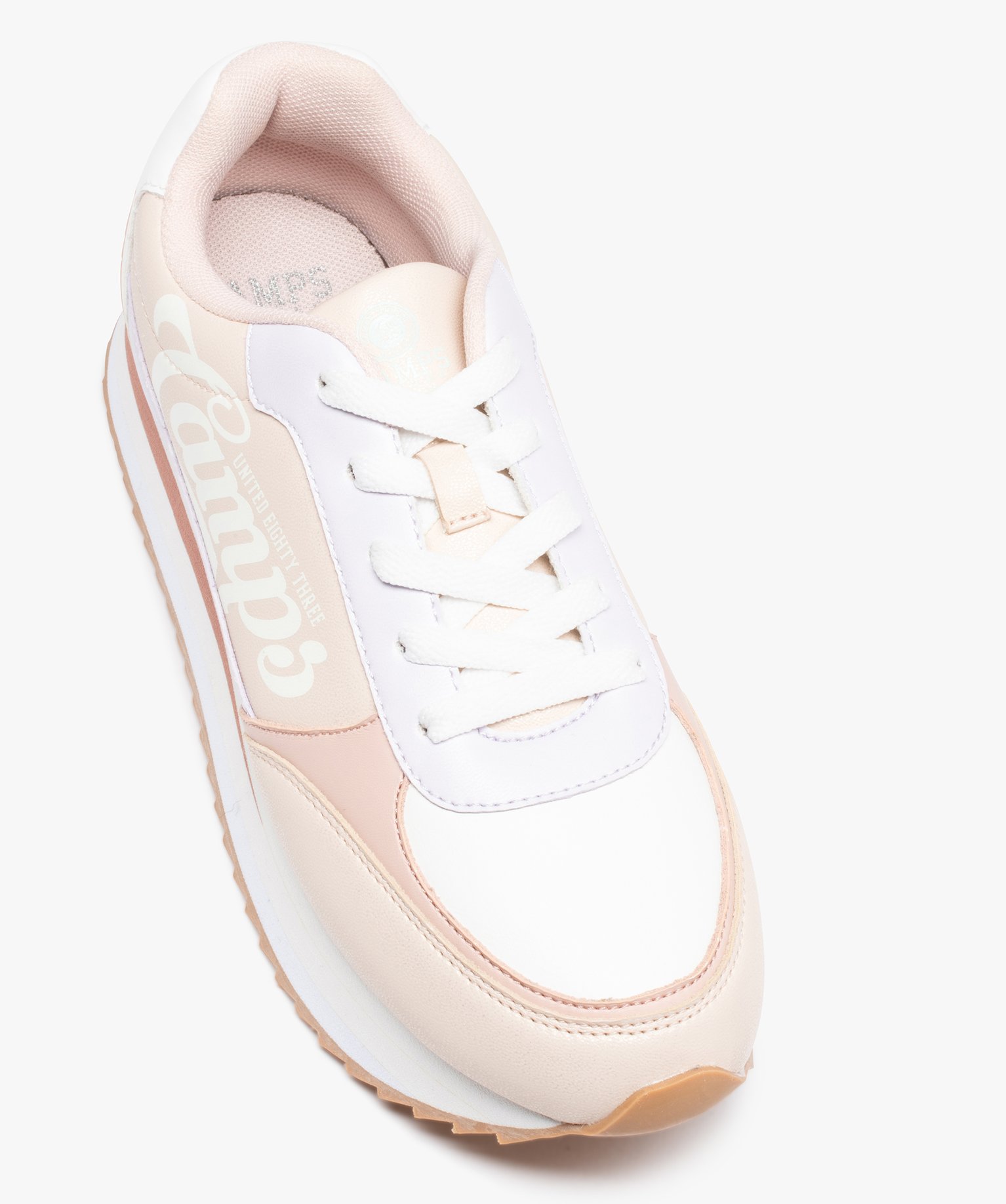Baskets fille retro running plateforme – Camps United rose | GEMO
