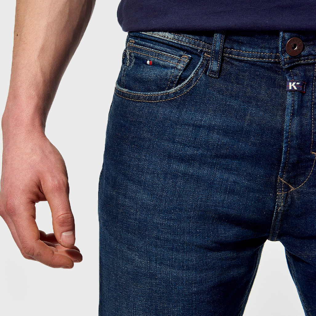 DARKK  Jean slim  Homme bleu délavé
