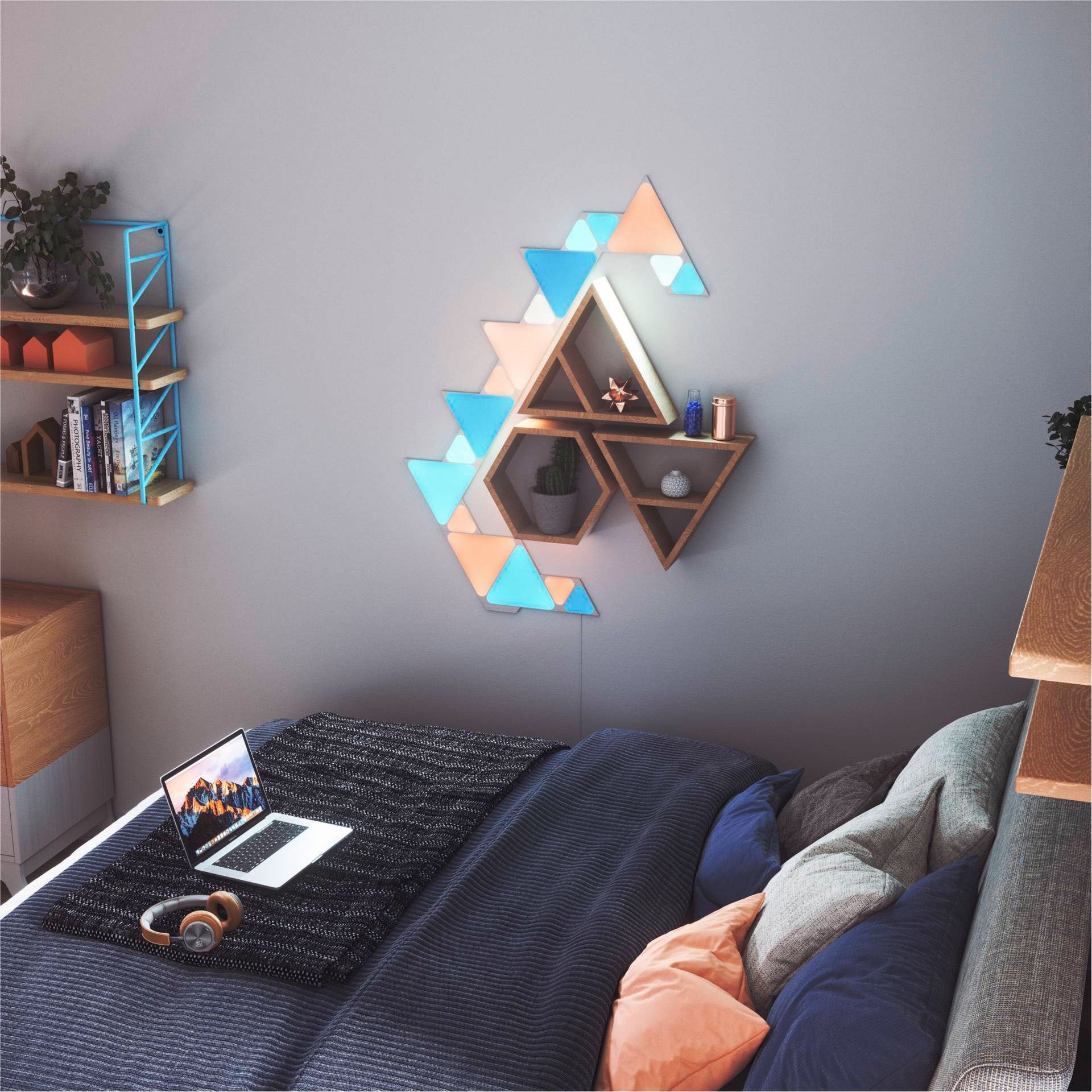 nanoleaf LED Panel Triangles, Dimmfunktion, LED fest integriert, Farbwechsler