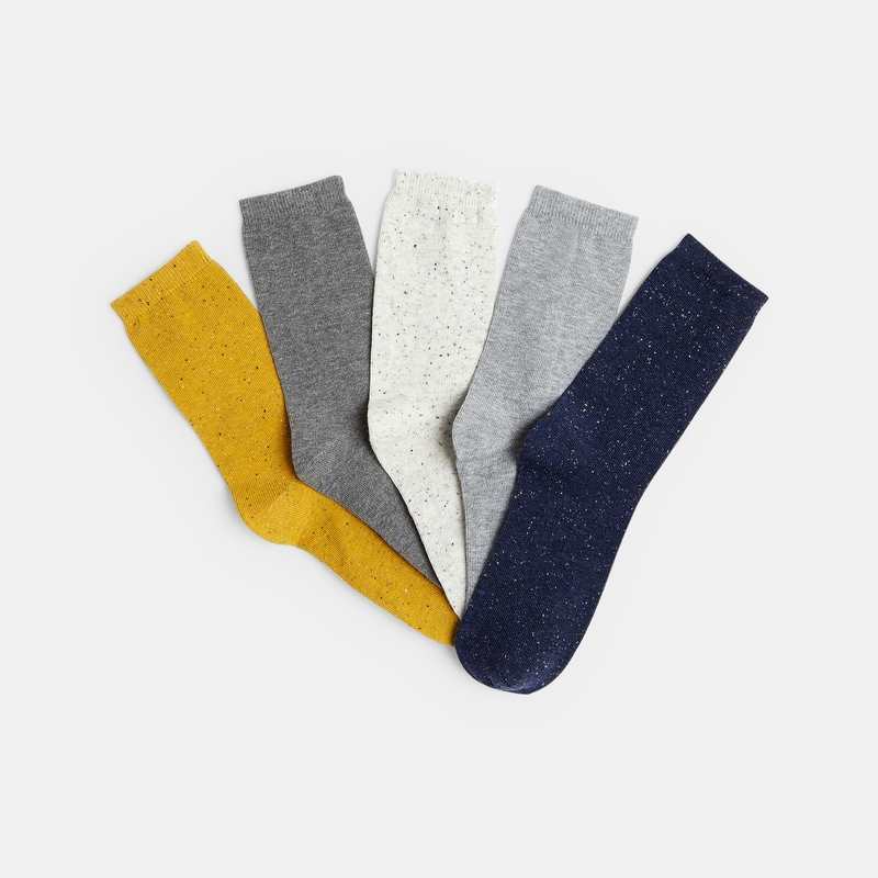 Chaussettes chinées multicolores Garçon (lot de 5)