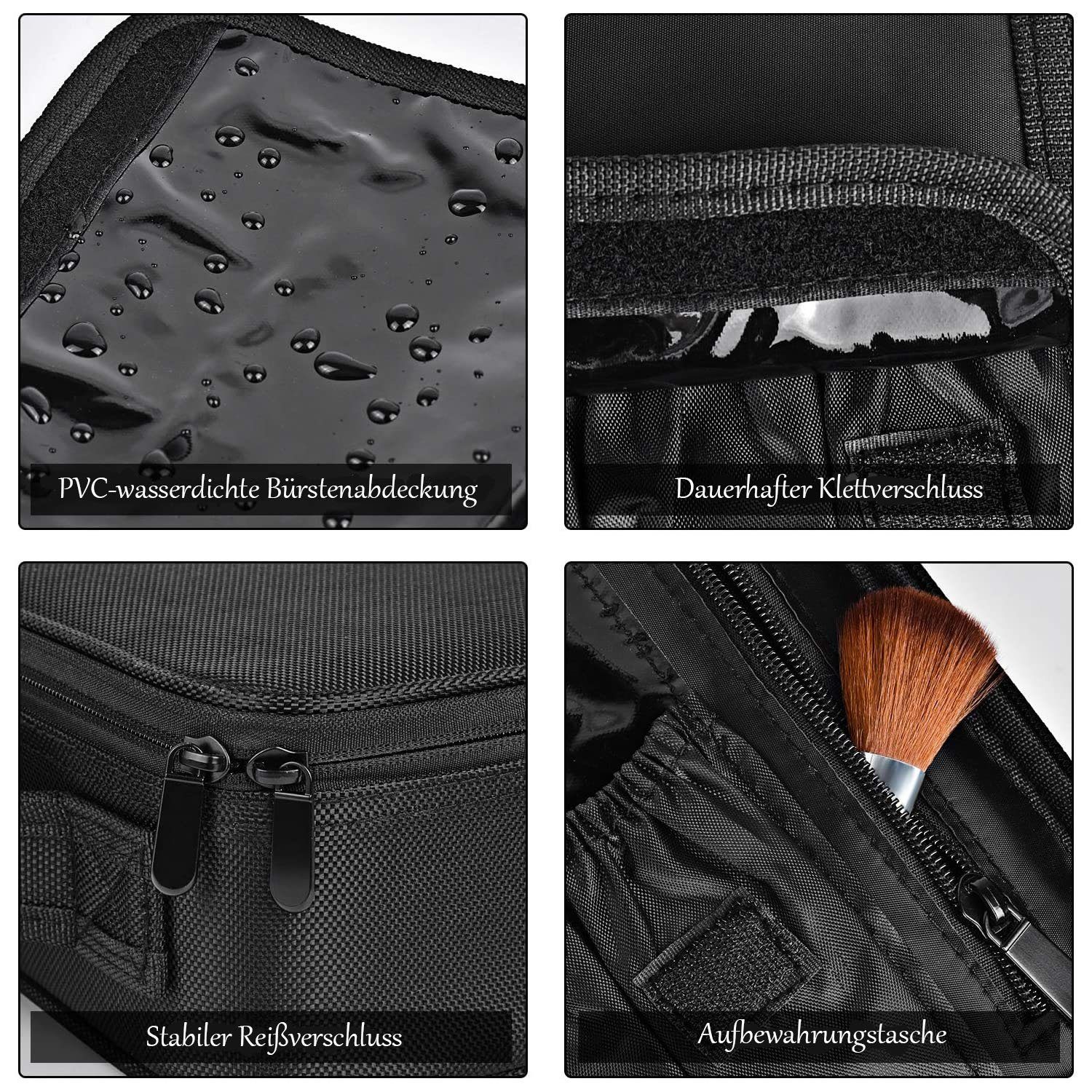 zggzerg Kosmetiktasche Portable Make Up Tasche mit Einstellbarem Teiler