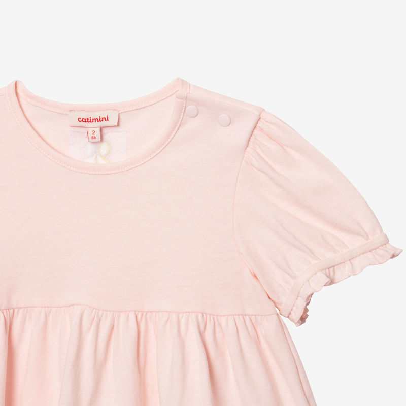 T-shirt bébé fille manches ballon rose Catimini