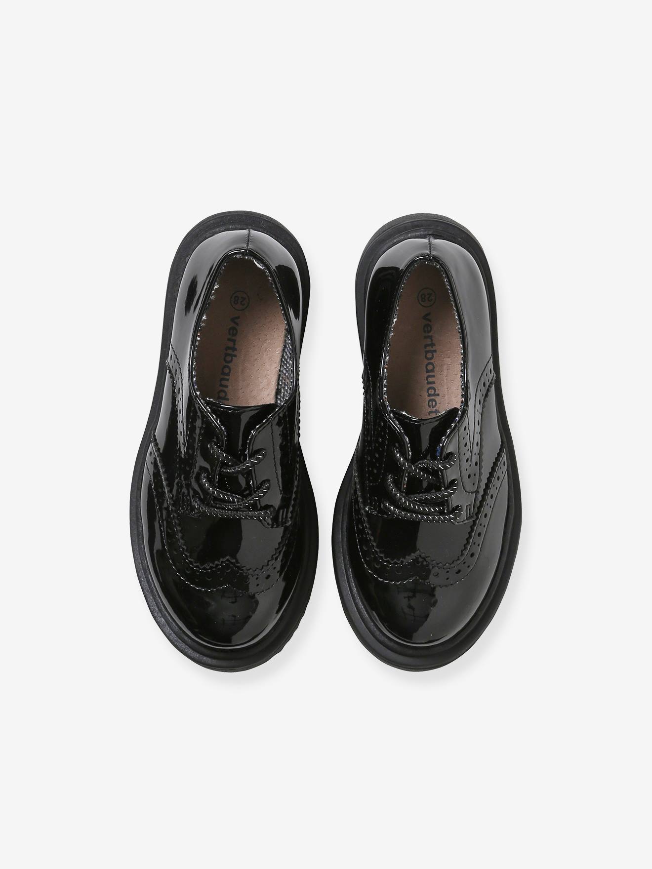 Vertbaudet Kinder Schnürschuhe mit Profilsohle - schwarz