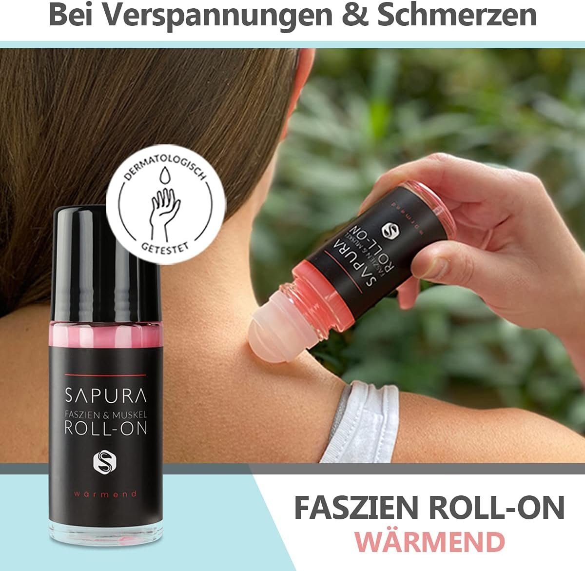 SAPURA Health Wärmepflaster Wärmesalbe Schmerzsalbe Roll-On - Extra Stark für Rücken & Schulter (2 St)