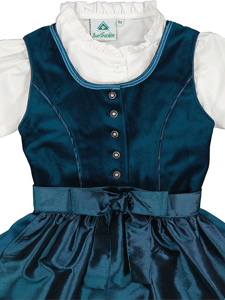 Isartrachten Dirndl in Blau günstig kaufen