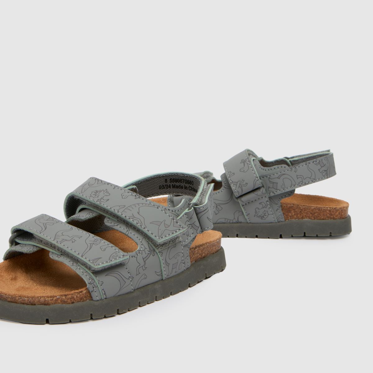 Schuh grå multifärgade Lorenzo-sandaler för småbarn