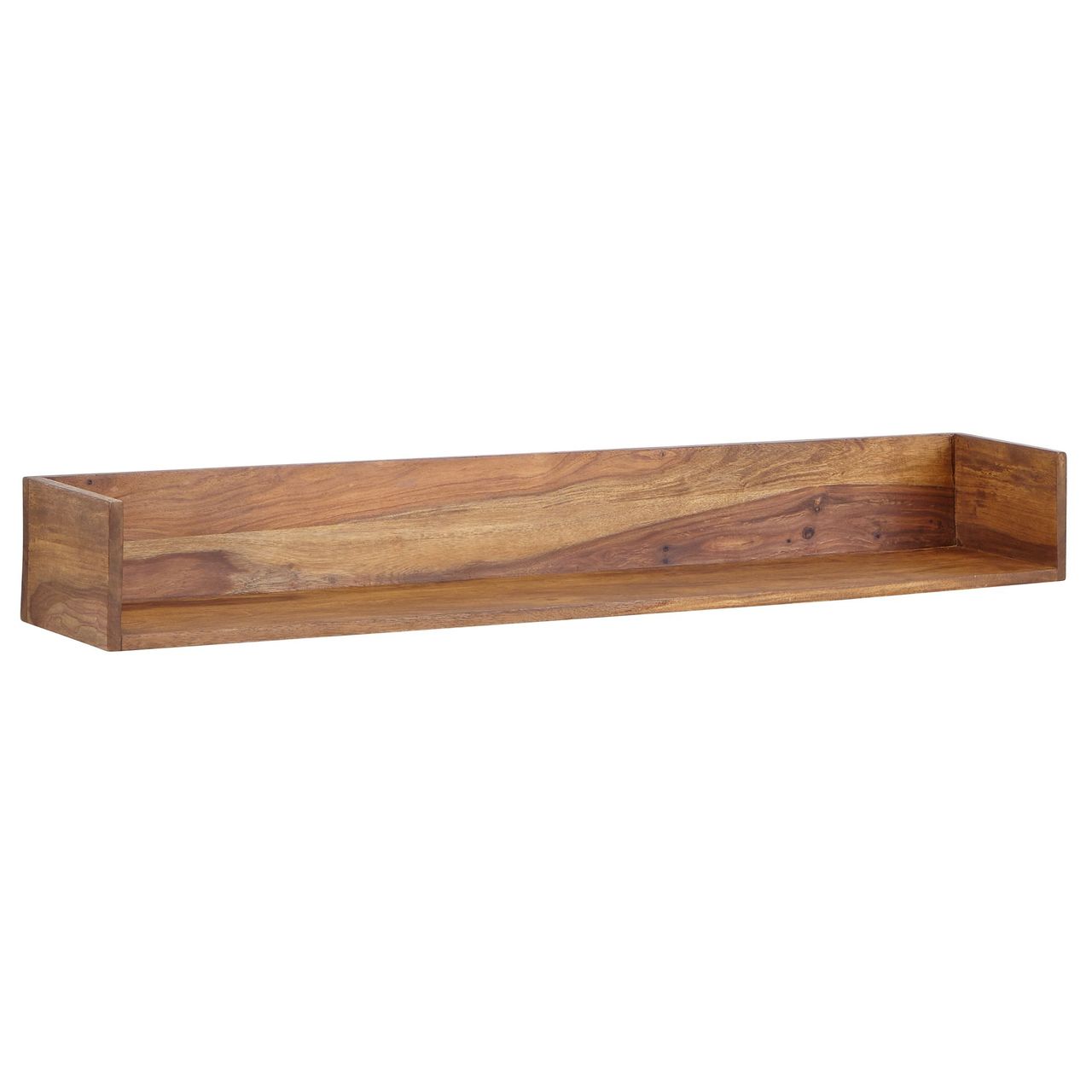 Skyport WOHNLING Wandregal Holz Massiv 120x15x20 cm Hängeregal Regal Groß Schwebend
