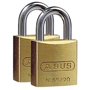 Lacăt din alamă ABUS H65/20 TWINS C/FN, 2 bucăți