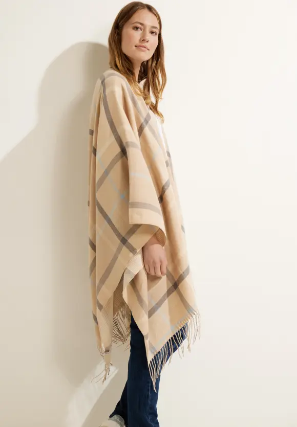 CECIL Kariertes Doubleface Cape