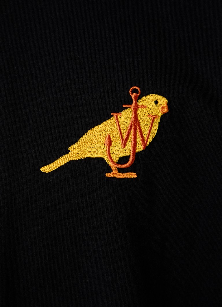 JW Anderson Canary T-shirt made of organic cotton with logo embroidery