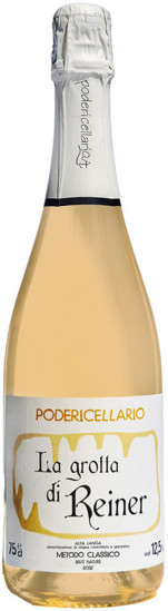 2020 LA GROTTA DI REINER Spumante Metodo Classico Rosato Alta Langa DOCG brut nature - Poderi Cellario