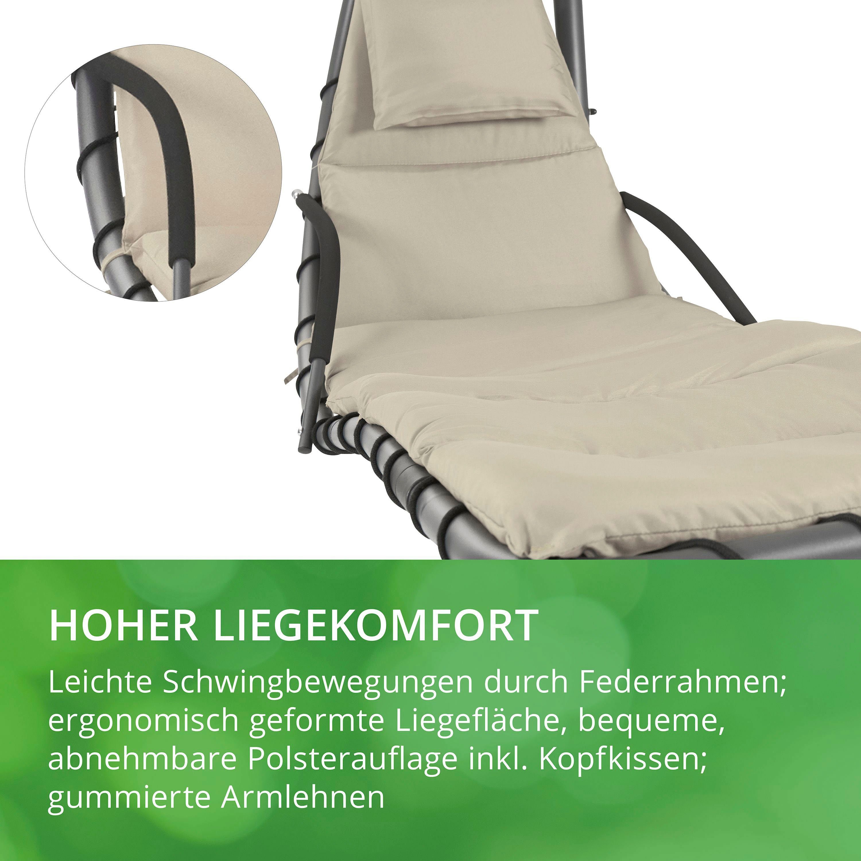 Leco Gartenliege Schwingliege natur, ergonomisch geformt