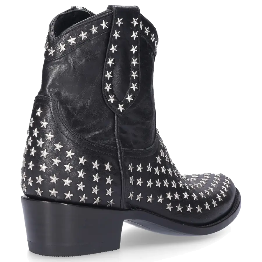 MEXICANA - Stiefel LAGUNA STAR Kalbsleder Sternenmuster schwarz - schwarz