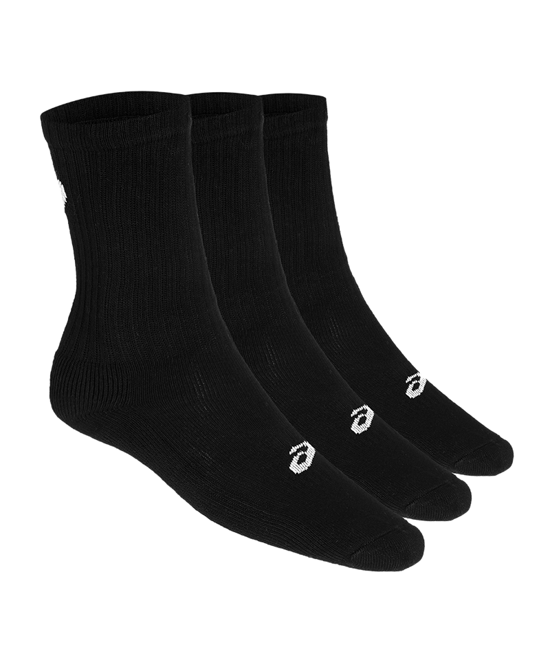 Asics 3er Pack Crew Sock Socken Schwarz F0900