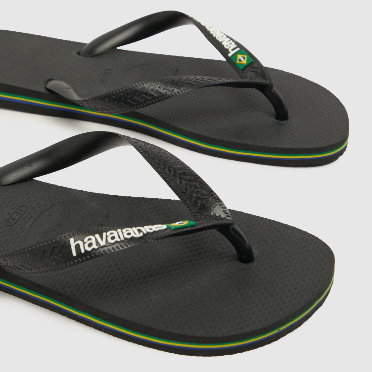 Havaianas Brazil-sandaler med logotyp i svart.