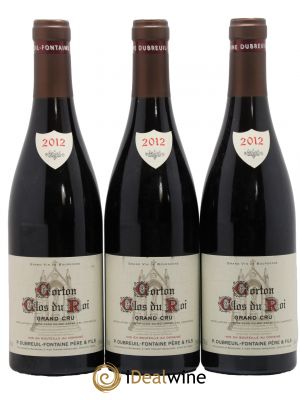 Corton Grand Cru Clos du Roi Dubreuil-Fontaine (Domaine)  2012 - Lot de 3 Bouteilles