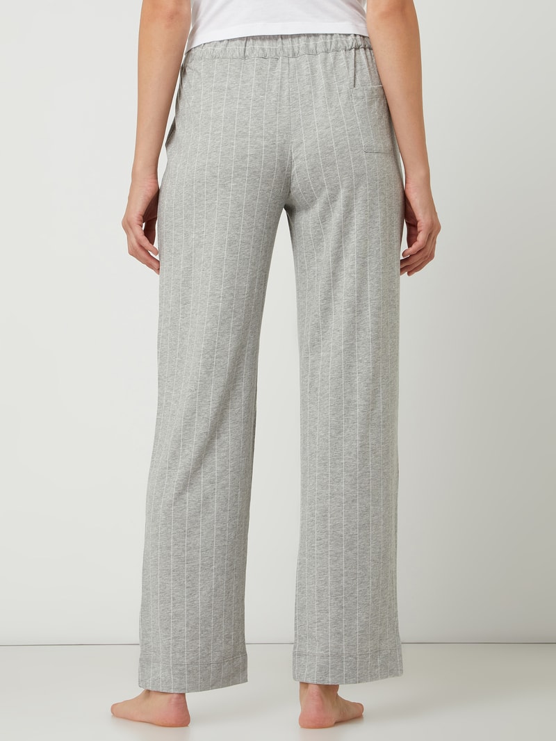 Pyjamahose mit Streifenmuster in mittelgrau