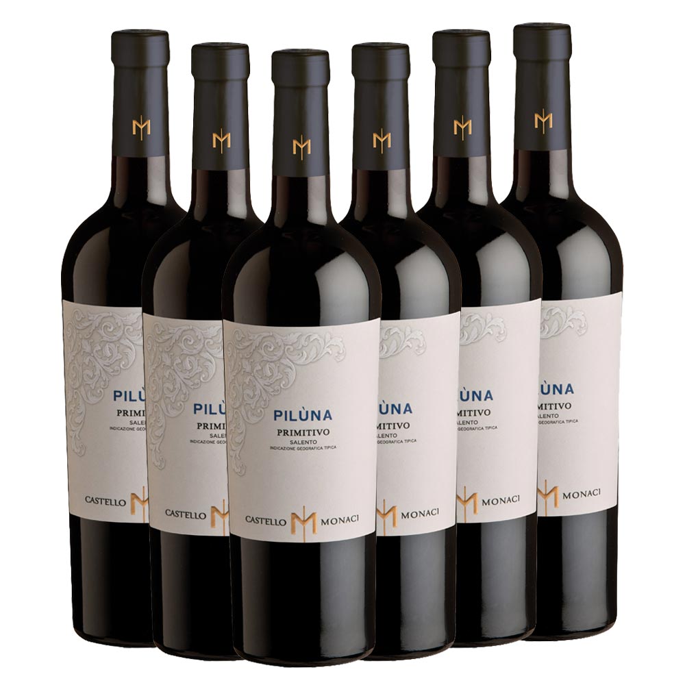 Castello Monaci SRL Pilùna Primitivo Salento - 6er Karton
