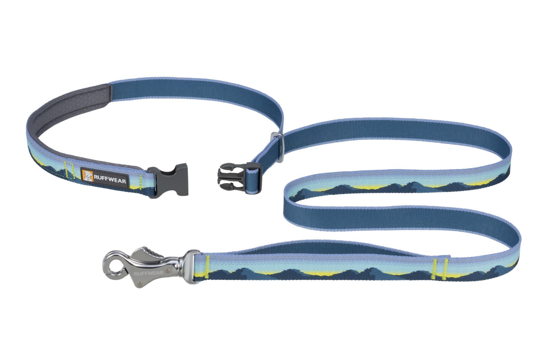 Ruffwear Hundeleinen Ruffwear Reflektierende Hundeleine Crag™ blau/ türkis/ gelb