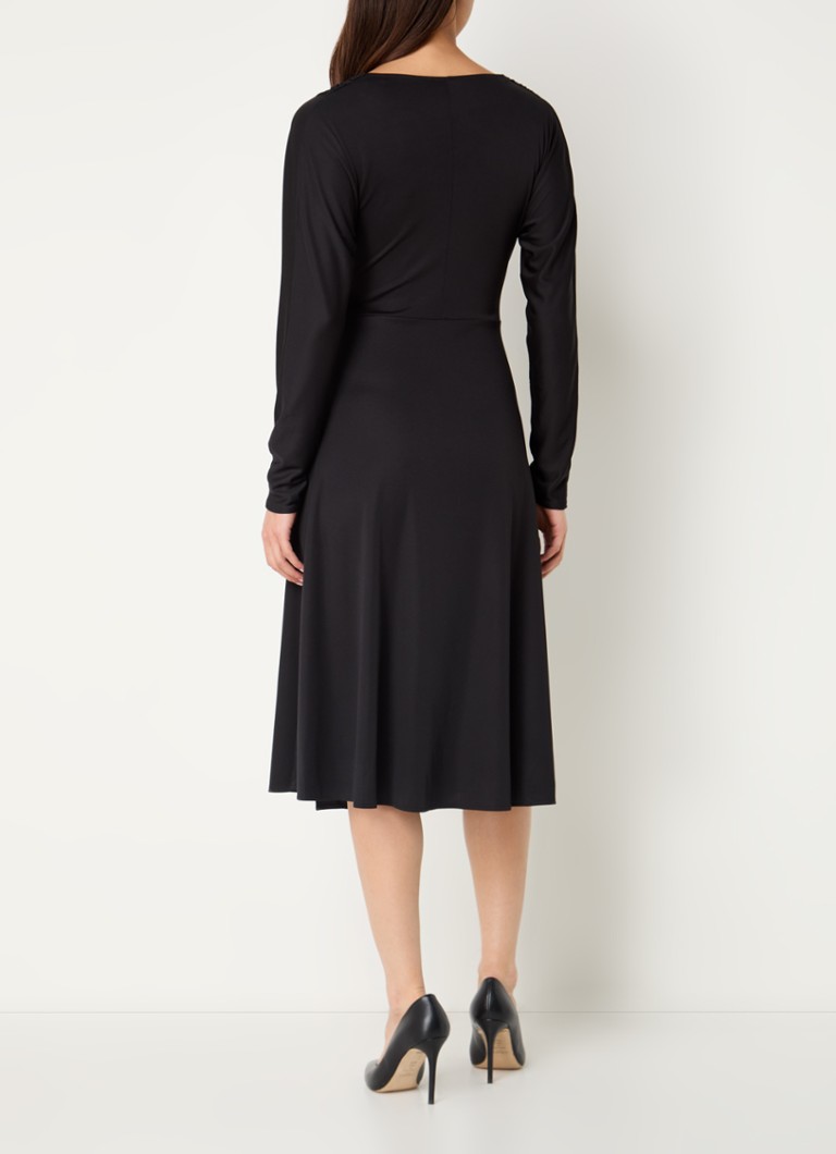 Rochie midi tunică HUGO BOSS Ettita cu detalii plisate