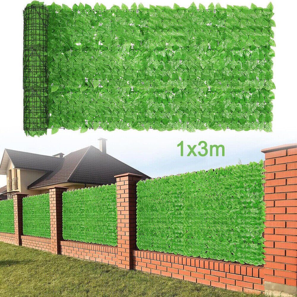 BlingBin Kunsthecken-Sichtschutz 1X3M Sichtschutz Zaunblende Tennisblende Sichtschutznetz, (1er Set, 1-St., mit Kabelbinder), Pflanzenwand Hecke für Balkon Dekoration