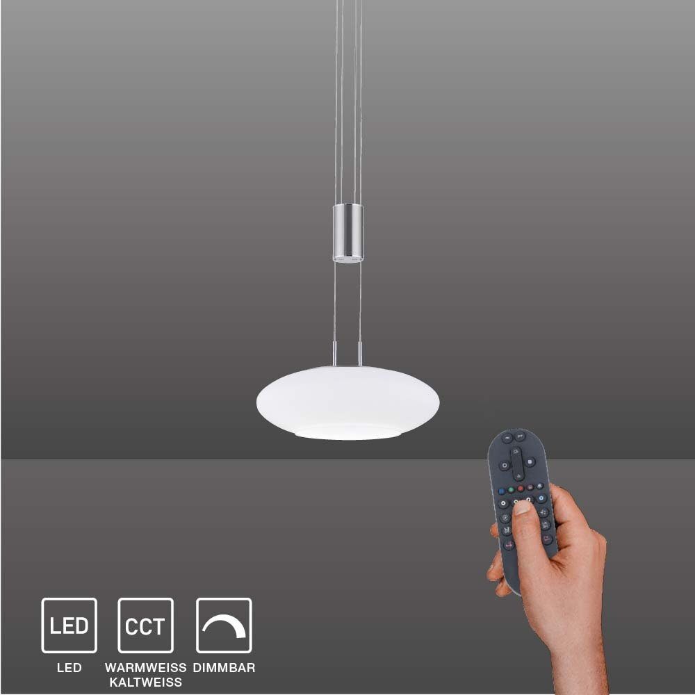 Paul Neuhaus Smarte LED-Leuchte LED Pendellampe Q ETIENNE Smart Home, Smart Home, CCT-Farbtemperaturregelung, RGB-Farbwechsel, Dimmfunktion, Memoryfunktion, mit Leuchtmittel, dimmbar Fernbedienung höhenverstellbar CCT Pendel