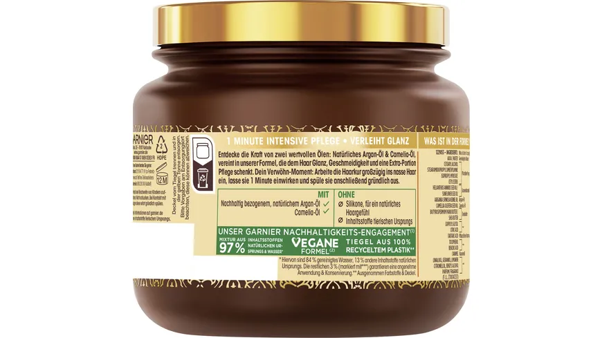 Garnier Wahre Schätze Haarkur Hair Remedy Argan Camelia 340 ml