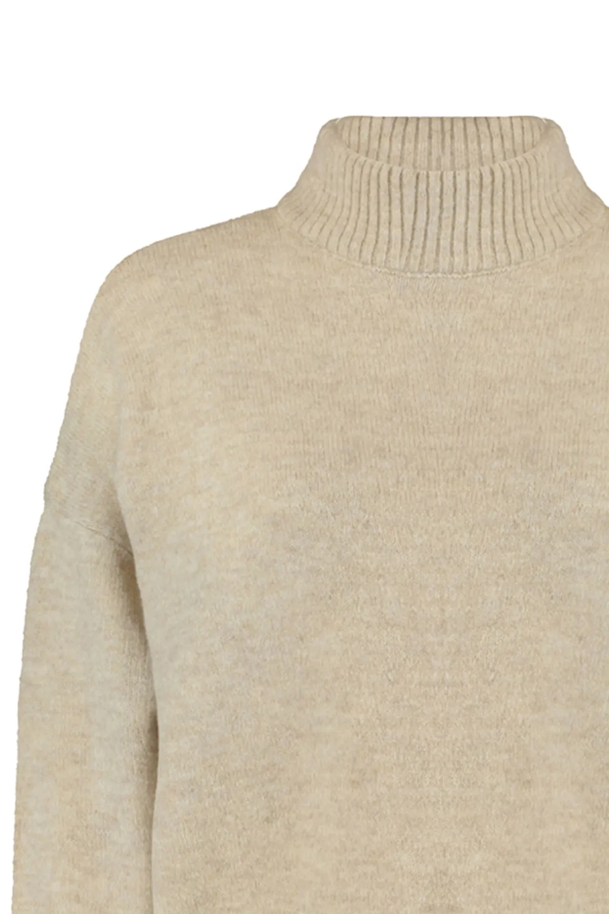 Trendyol Collection  Stone Wide Fit Weicher strukturierter Strickpullover mit Stehkragen TWOAW23KZ00469