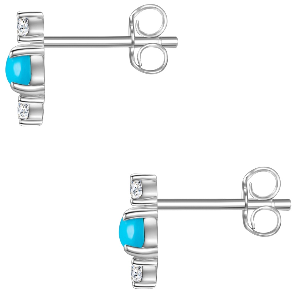 Glanzstücke München Puces d'oreilles en argent Losange Argent sterling Oxyde de zirconium (CZ) en Arg Boucles d'oreilles