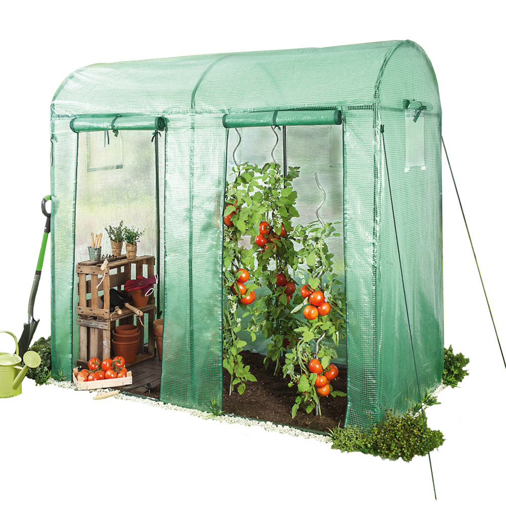 Powertec Garden Tomaten Gewächshaus mit 2 Toren und 2 Fenstern