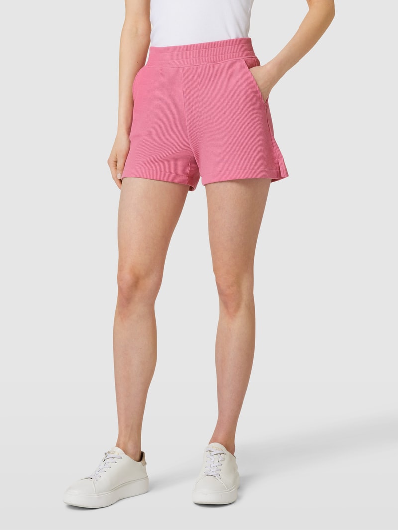 Sweatshorts mit Strukturmuster in rosa