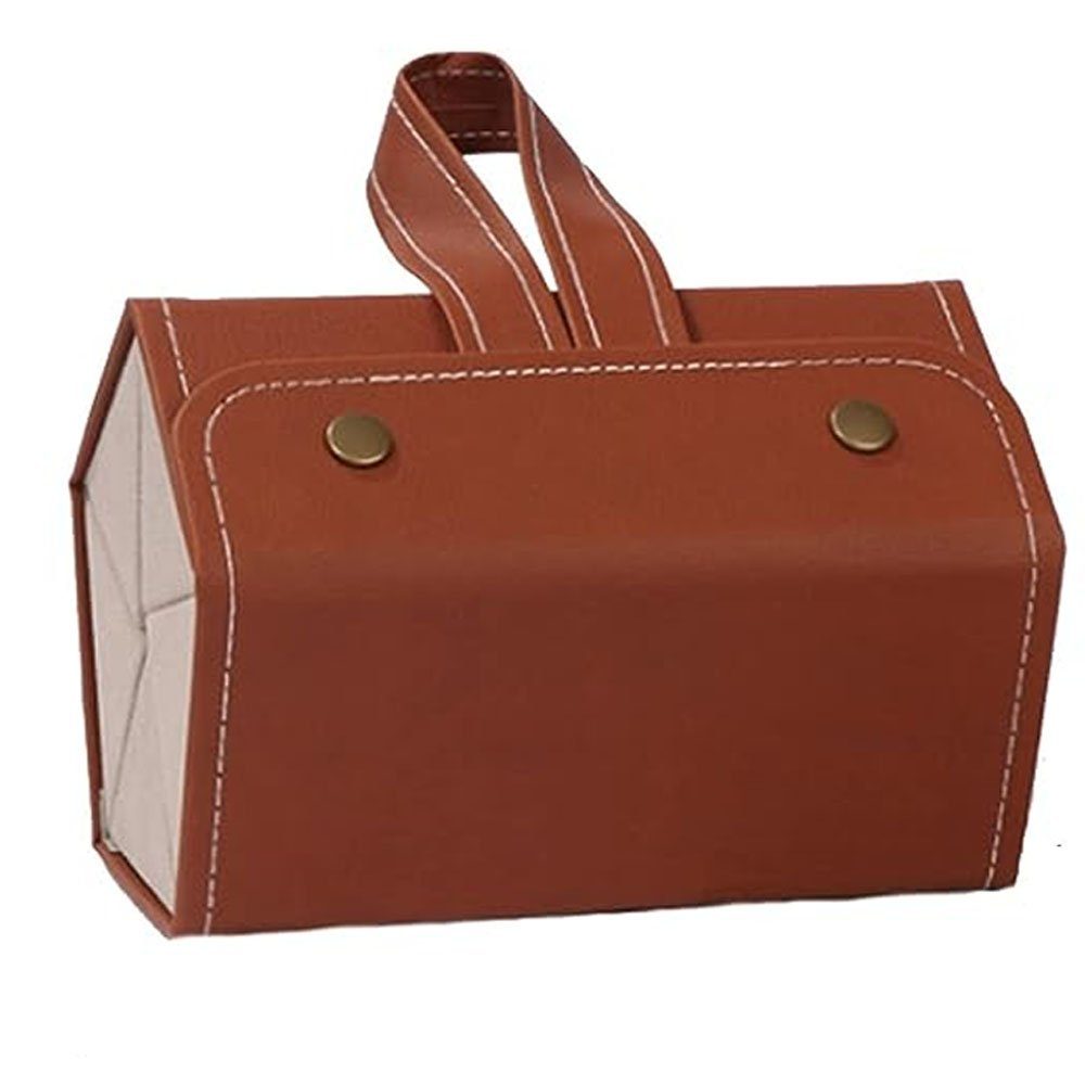Sarfly Brillenetui Sonnenbrillen Aufbewahrungsbox 5 Fächer Sonnenbrillen Reise Organizer, PU Faltbare Brille Displaybox Tragbar Brillenbox