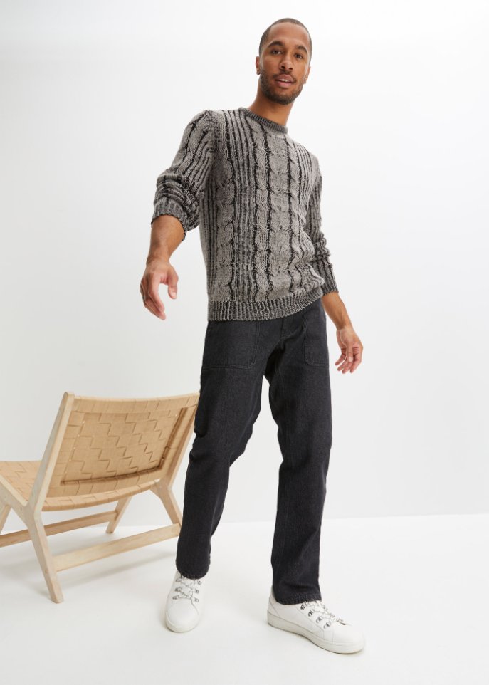 Pullover mit Zopfmuster