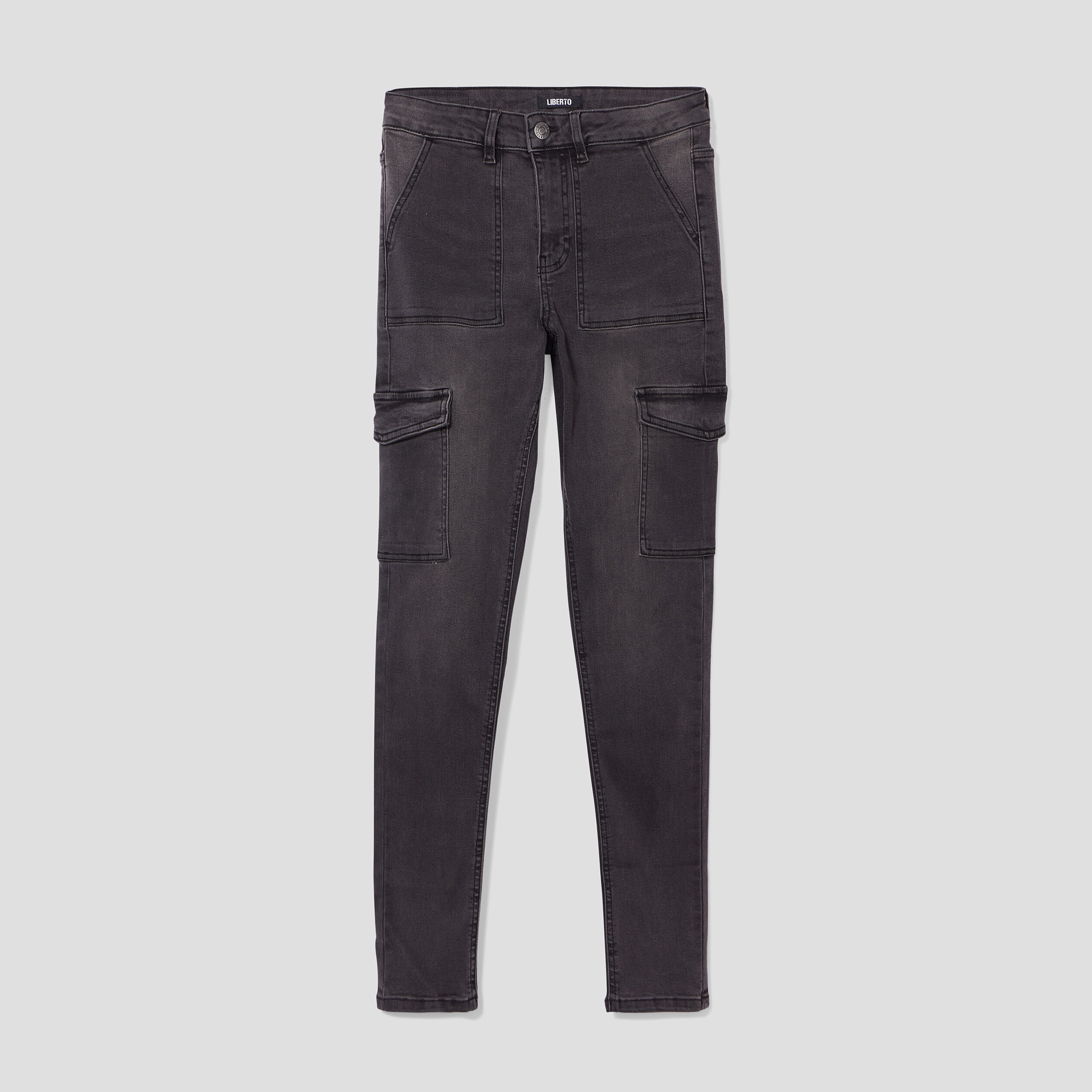 Jeans skinny battle Liberto denim gris femme | La Halle