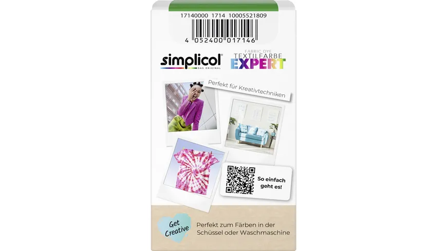 Simplicol Textilfarbe Expert Apfel-Grün 150 ml