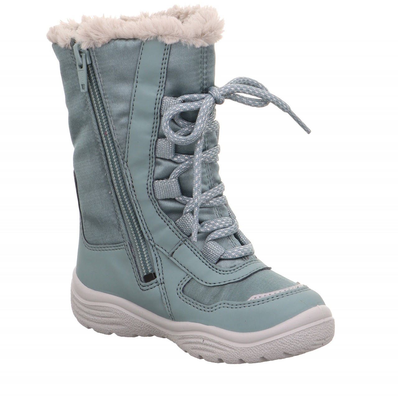 CRYSTAL - Hellgrün/Rosa Stiefel mit Reißverschluss
