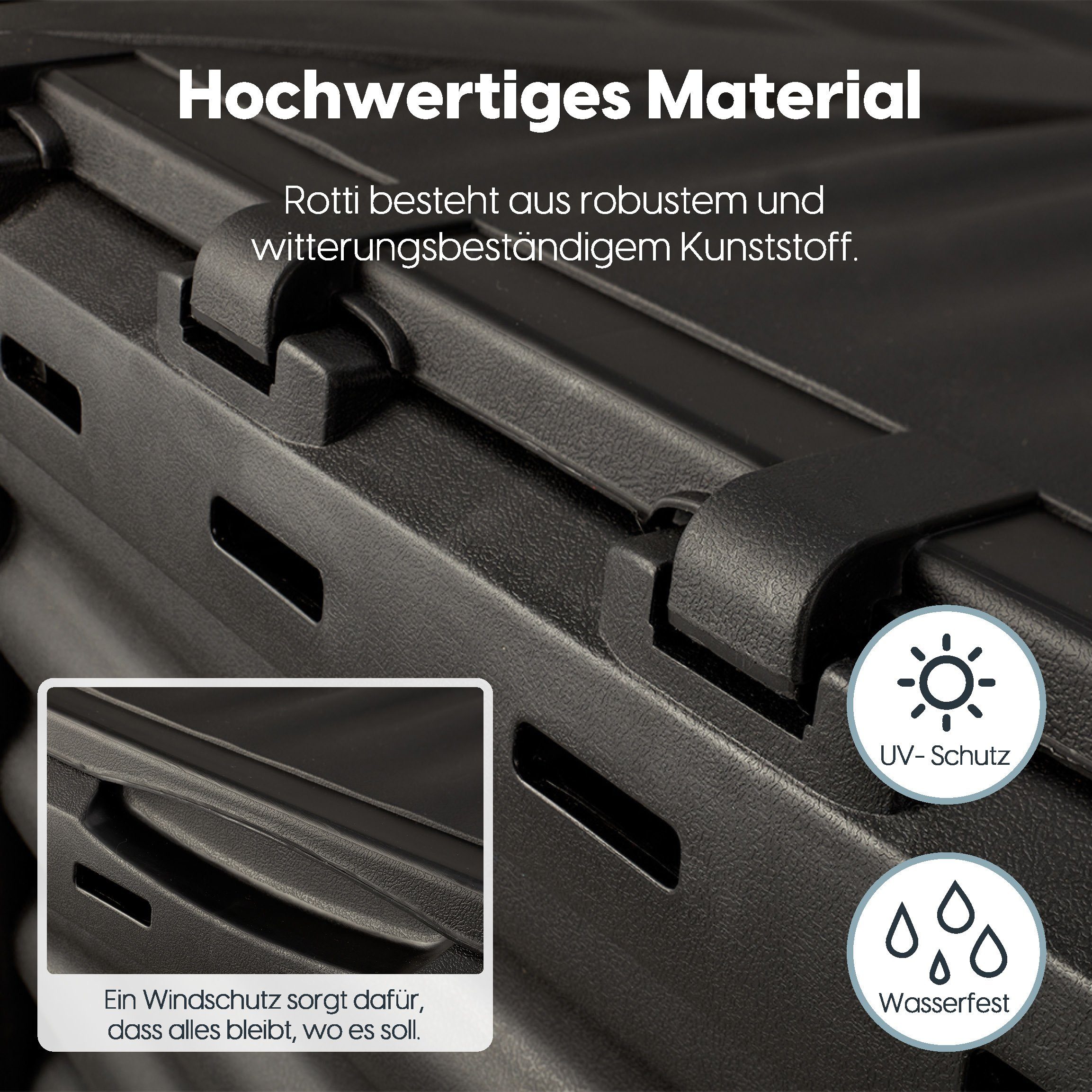 wuuhoo Thermokomposter aus Kunststoff zusammenklappbar 300 Liter, 300 l