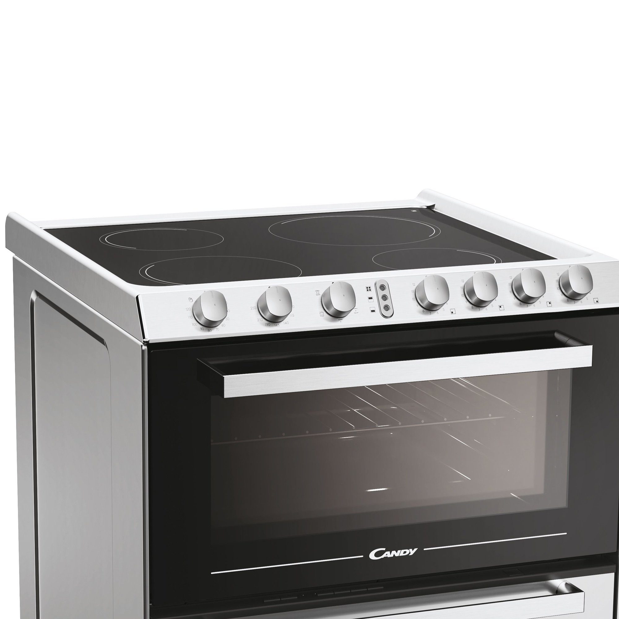 Candy Standgeschirrspüler edelstahl, TRIOVXNT/1, 8 l, 6 Maßgedecke, Trio – Kochfeld, Backofen und Geschirrspüler, Umluft Backofen