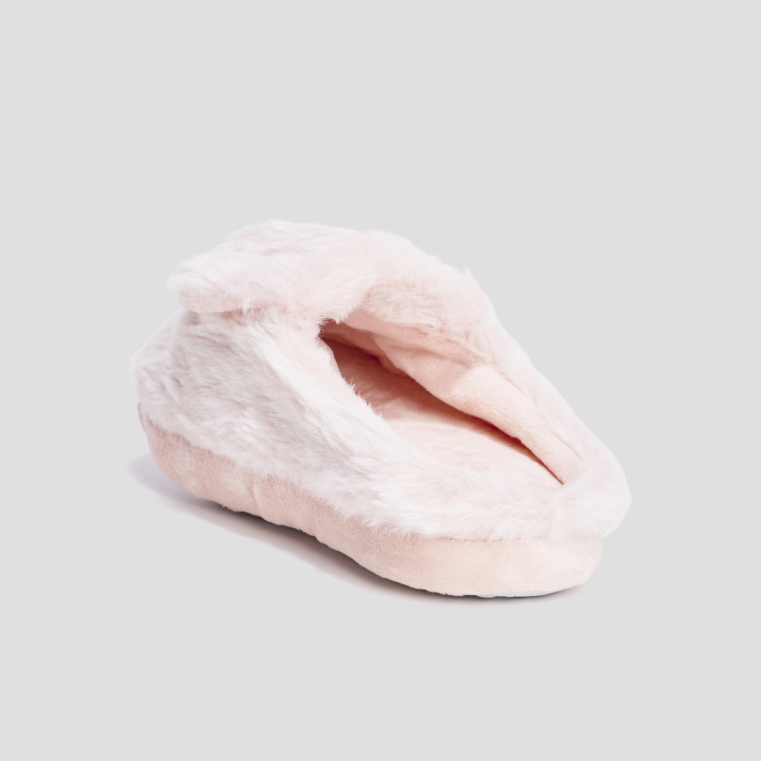 Chaussons mules fourrure rose fille | La Halle