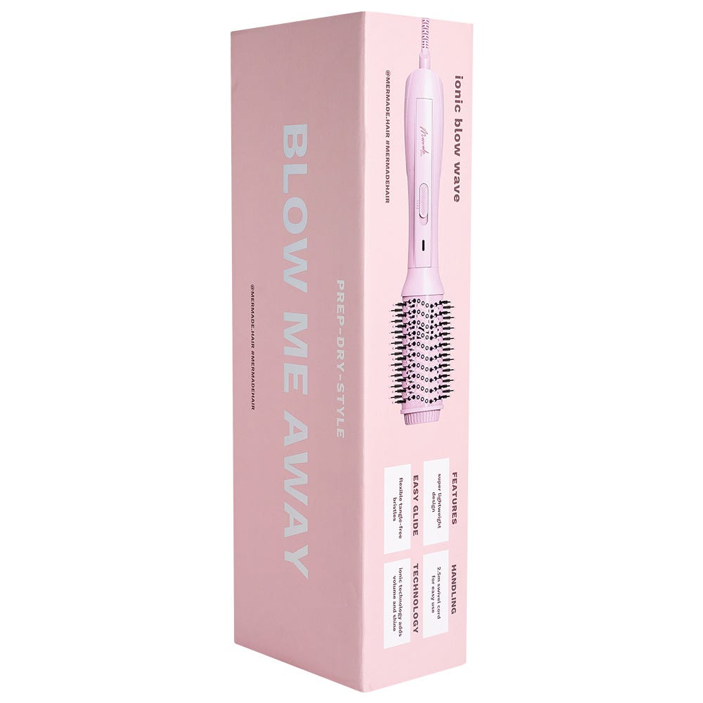 Mermade Hair Blow Dry Brush Pink