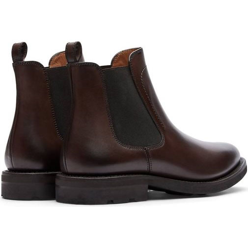 Lottusse Ankle Boot Aus Anilin-Kalbsleder In Mokka/Crust