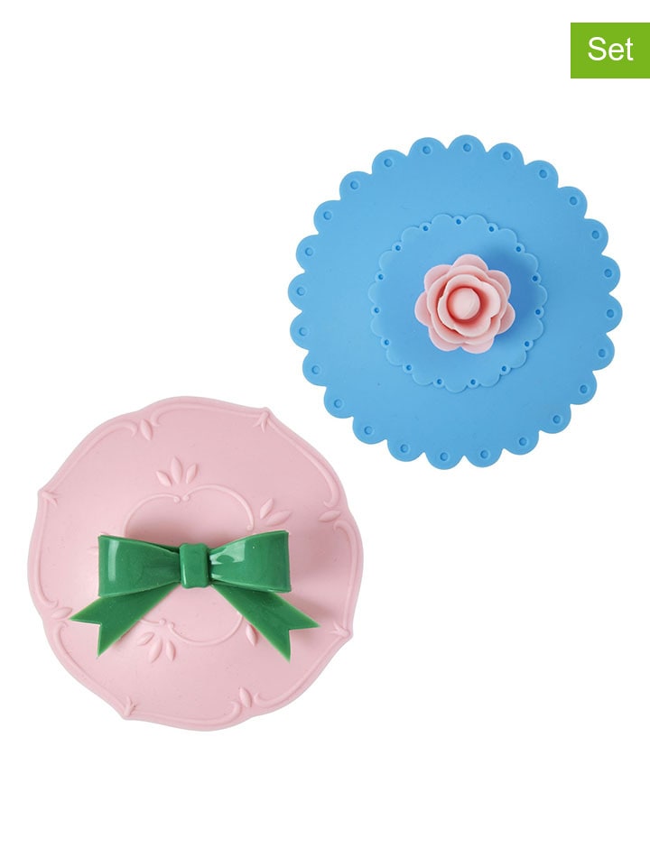Rice 2er-Set: Deckel in Hellblau/ Rosa - Ø 10,5 cm günstig kaufen onesize